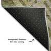 Piper Looms Mayfield Floral AMF744 Olive Machine Washable Area Rug Backing Image