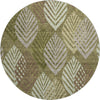 Piper Looms Mayfield Floral AMF744 Olive Machine Washable Area Rug Round Main Image
