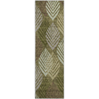 Piper Looms Mayfield Floral AMF744 Olive Machine Washable Area Rug Runner Main Image