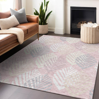 Piper Looms Mayfield Floral AMF744 Pink Machine Washable Area Rug Lifestyle Image Feature