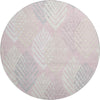 Piper Looms Mayfield Floral AMF744 Pink Machine Washable Area Rug Round Main Image