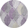 Piper Looms Mayfield Floral AMF744 Purple Machine Washable Area Rug Round Main Image