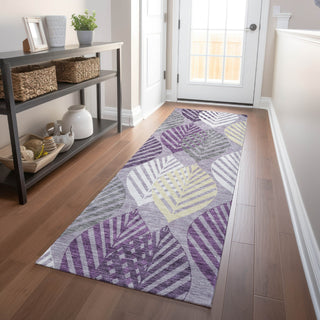 Piper Looms Mayfield Floral AMF744 Purple Machine Washable Area Rug Runner Lifestyle Image Feature