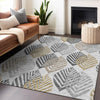 Piper Looms Mayfield Floral AMF744 Silver Machine Washable Area Rug Lifestyle Image Feature