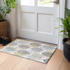Piper Looms Mayfield Floral AMF744 Silver Machine Washable Area Rug Scatter Lifestyle Image Feature