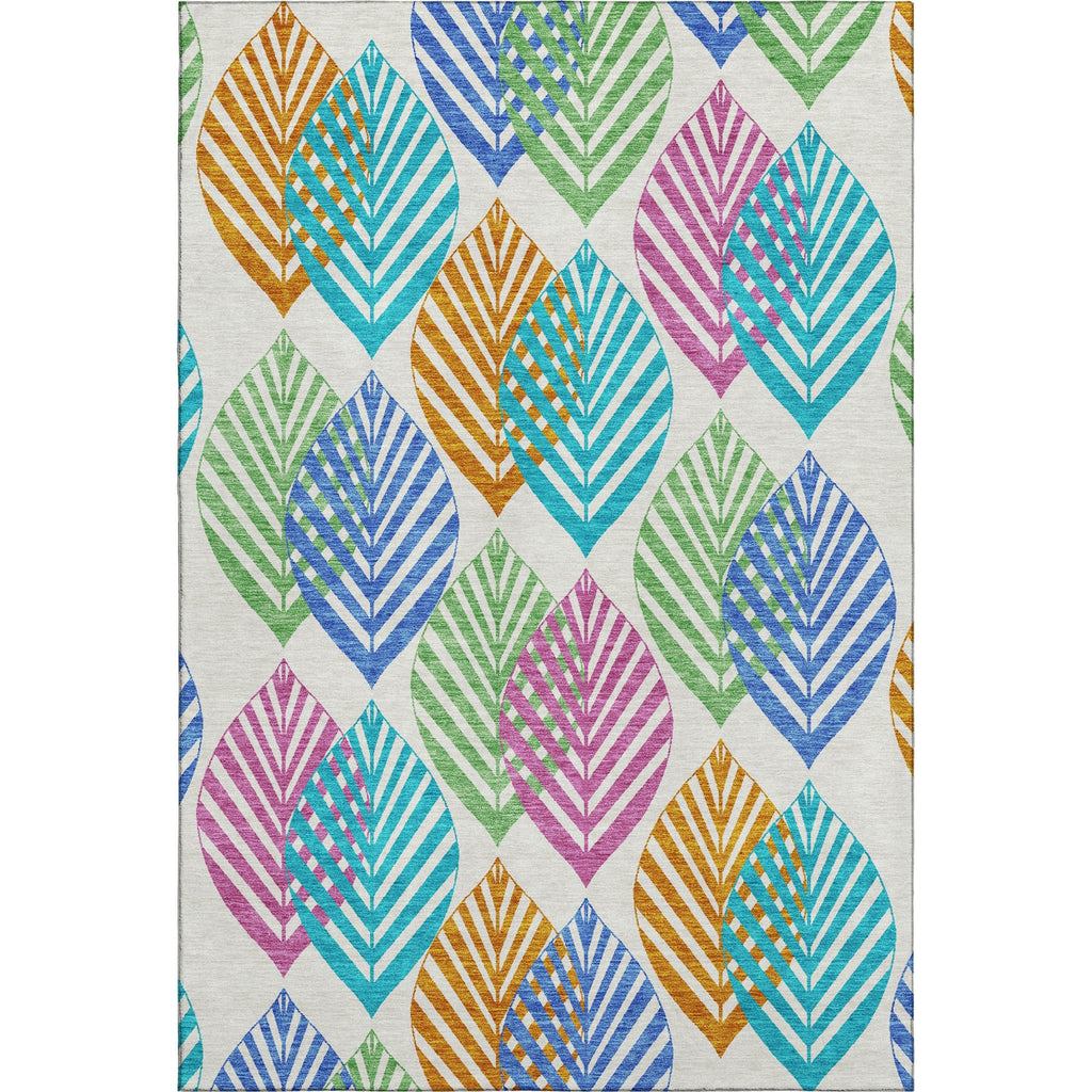 Piper Looms Mayfield Floral AMF744 White Machine Washable Area Rug main image