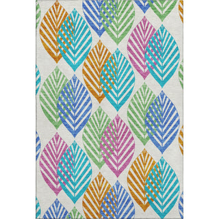 Piper Looms Mayfield Floral AMF744 White Machine Washable Area Rug main image