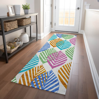Piper Looms Mayfield Floral AMF744 White Machine Washable Area Rug Runner Lifestyle Image Feature