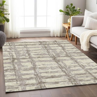 Piper Looms Mayfield Stripes AMF745 Beige Machine Washable Area Rug Lifestyle Image Feature