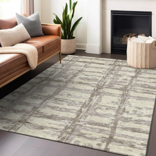 Piper Looms Mayfield Stripes AMF745 Beige Machine Washable Area Rug Lifestyle Image Feature