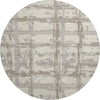 Piper Looms Mayfield Stripes AMF745 Beige Machine Washable Area Rug Round Main Image