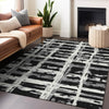 Piper Looms Mayfield Stripes AMF745 Black Machine Washable Area Rug Lifestyle Image Feature