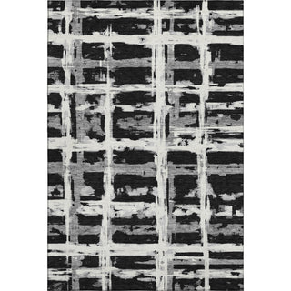 Piper Looms Mayfield Stripes AMF745 Black Machine Washable Area Rug main image
