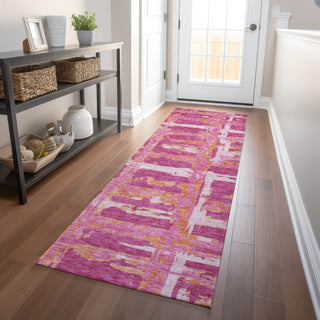 Piper Looms Mayfield Stripes AMF745 Blush Machine Washable Area Rug Runner Lifestyle Image Feature
