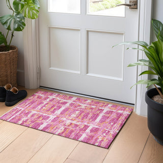 Piper Looms Mayfield Stripes AMF745 Blush Machine Washable Area Rug Scatter Lifestyle Image Feature