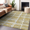 Piper Looms Mayfield Stripes AMF745 Gold Machine Washable Area Rug Lifestyle Image Feature