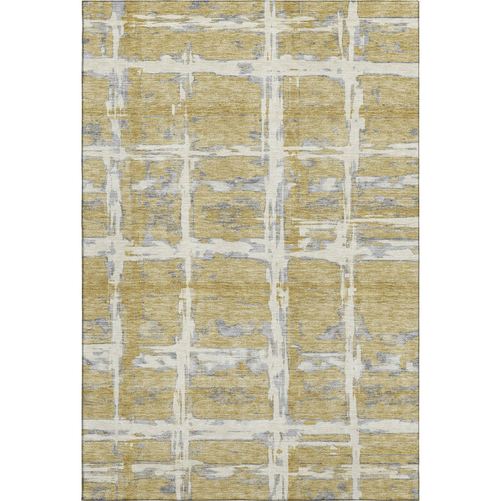 Piper Looms Mayfield Stripes AMF745 Gold Machine Washable Area Rug main image