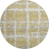Piper Looms Mayfield Stripes AMF745 Gold Machine Washable Area Rug Round Main Image