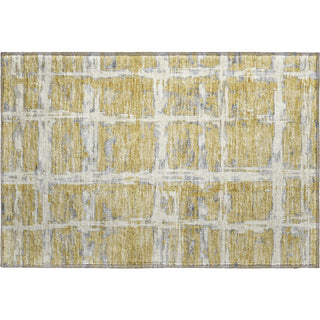 Piper Looms Mayfield Stripes AMF745 Gold Machine Washable Area Rug Scatter Main Image
