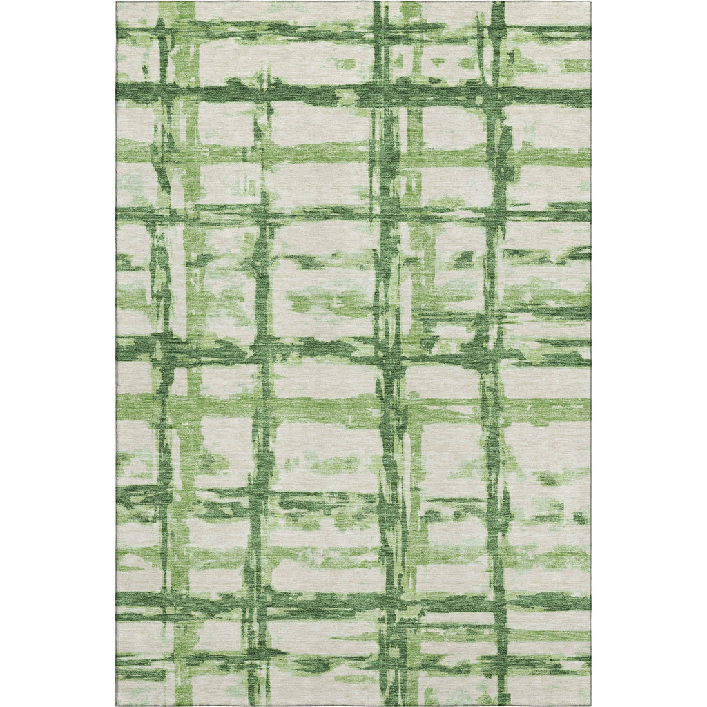 Piper Looms Mayfield Stripes AMF745 Green Machine Washable Area Rug main image