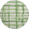 Piper Looms Mayfield Stripes AMF745 Green Machine Washable Area Rug Round Main Image