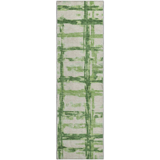 Piper Looms Mayfield Stripes AMF745 Green Machine Washable Area Rug Runner Main Image