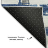Piper Looms Mayfield Stripes AMF745 Navy Machine Washable Area Rug Backing Image