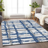 Piper Looms Mayfield Stripes AMF745 Navy Machine Washable Area Rug Lifestyle Image Feature