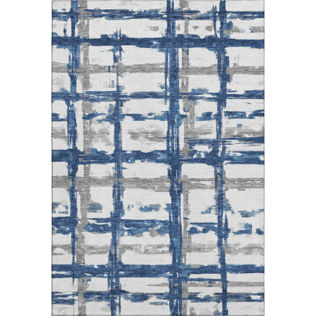 Piper Looms Mayfield Stripes AMF745 Navy Machine Washable Area Rug main image