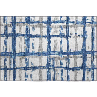 Piper Looms Mayfield Stripes AMF745 Navy Machine Washable Area Rug Scatter Main Image