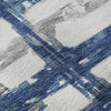 Piper Looms Mayfield Stripes AMF745 Navy Machine Washable Area Rug Swatch Image