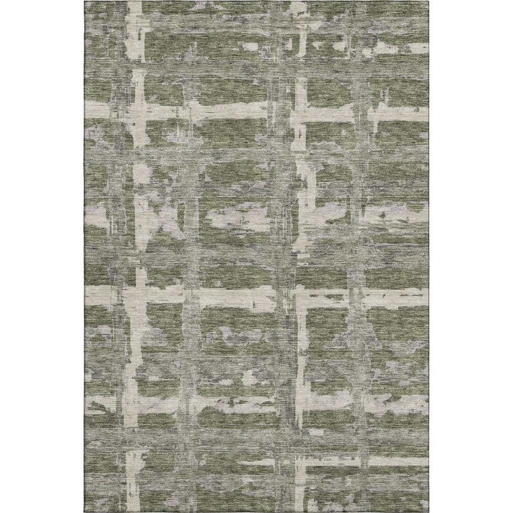 Piper Looms Mayfield Stripes AMF745 Olive Machine Washable Area Rug main image