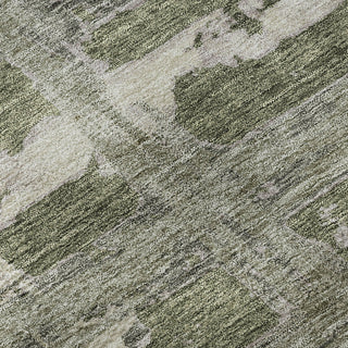 Piper Looms Mayfield Stripes AMF745 Olive Machine Washable Area Rug Swatch Image