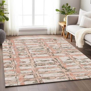 Piper Looms Mayfield Stripes AMF745 Pink Machine Washable Area Rug Lifestyle Image Feature