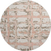 Piper Looms Mayfield Stripes AMF745 Pink Machine Washable Area Rug Round Main Image