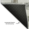 Piper Looms Mayfield Stripes AMF745 Silver Machine Washable Area Rug Backing Image