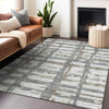 Piper Looms Mayfield Stripes AMF745 Silver Machine Washable Area Rug Lifestyle Image Feature