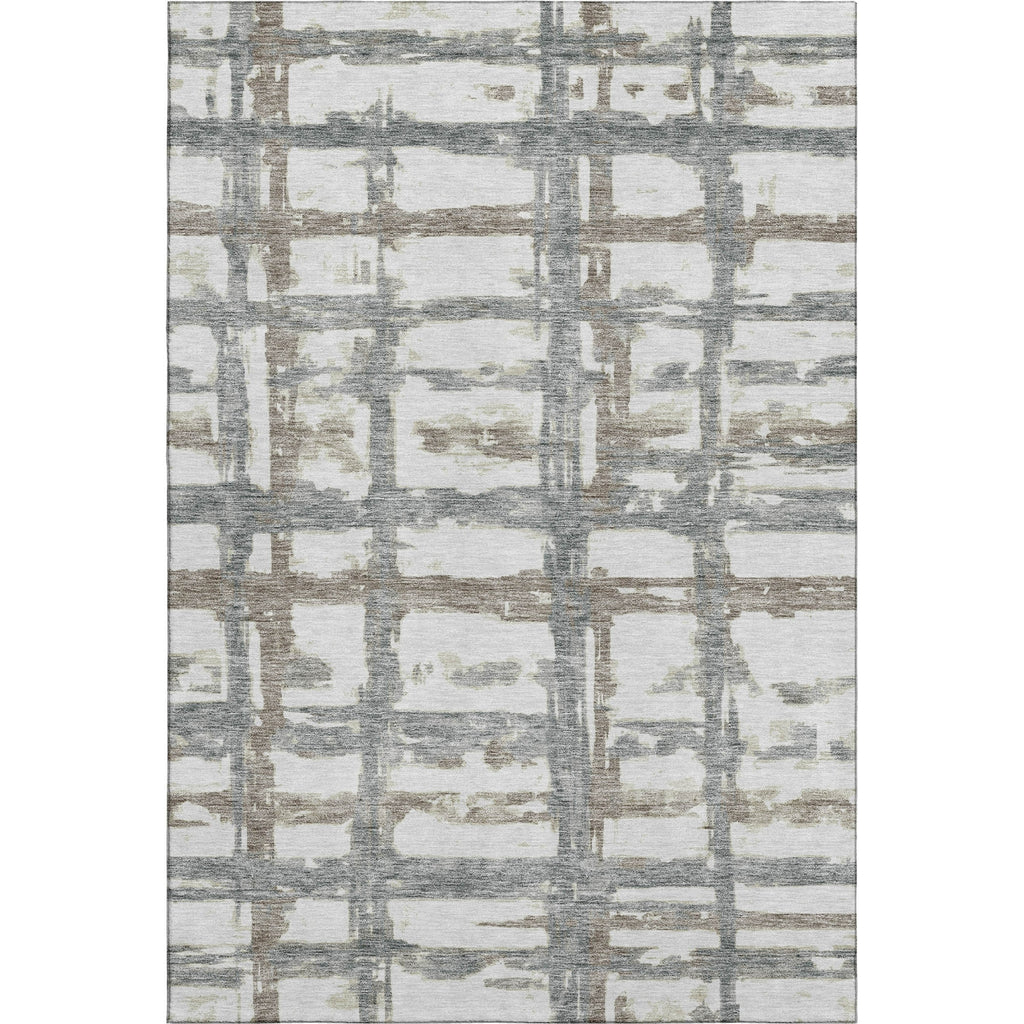Piper Looms Mayfield Stripes AMF745 Silver Machine Washable Area Rug main image