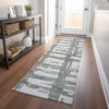 Piper Looms Mayfield Stripes AMF745 Silver Machine Washable Area Rug Runner Lifestyle Image Feature