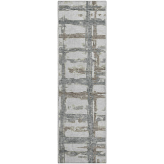 Piper Looms Mayfield Stripes AMF745 Silver Machine Washable Area Rug Runner Main Image