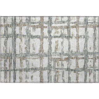 Piper Looms Mayfield Stripes AMF745 Silver Machine Washable Area Rug Scatter Main Image