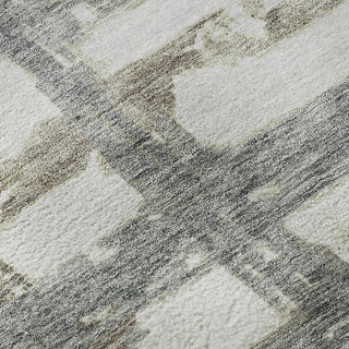 Piper Looms Mayfield Stripes AMF745 Silver Machine Washable Area Rug Swatch Image
