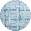 Piper Looms Mayfield Stripes AMF745 Sky Machine Washable Area Rug Round Main Image