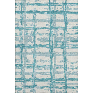Piper Looms Mayfield Stripes AMF745 Teal Machine Washable Area Rug main image