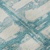 Piper Looms Mayfield Stripes AMF745 Teal Machine Washable Area Rug Swatch Image