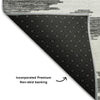 Piper Looms Mayfield Abstract AMF746 Black Machine Washable Area Rug Backing Image