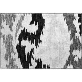 Piper Looms Mayfield Abstract AMF746 Black Machine Washable Area Rug Scatter Main Image