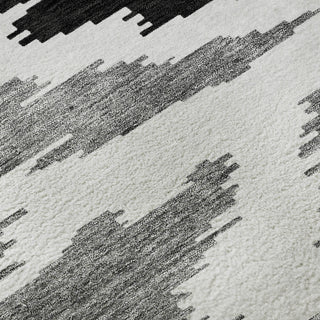 Piper Looms Mayfield Abstract AMF746 Black Machine Washable Area Rug Swatch Image