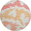 Piper Looms Mayfield Abstract AMF746 Coral Machine Washable Area Rug Round Main Image