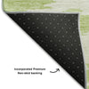 Piper Looms Mayfield Abstract AMF746 Green Machine Washable Area Rug Backing Image